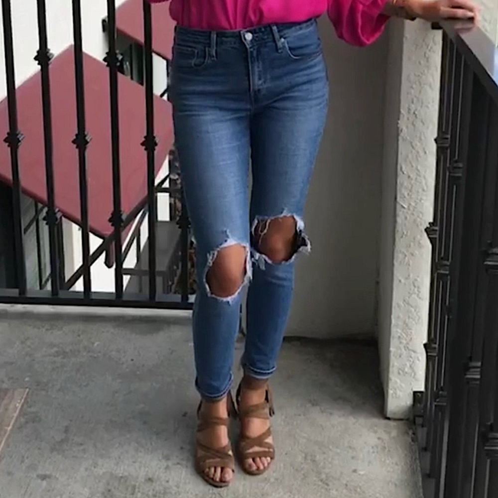 Levi’s 721 high rise skinny destroyed